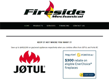 Tablet Screenshot of firesidemechanical.com